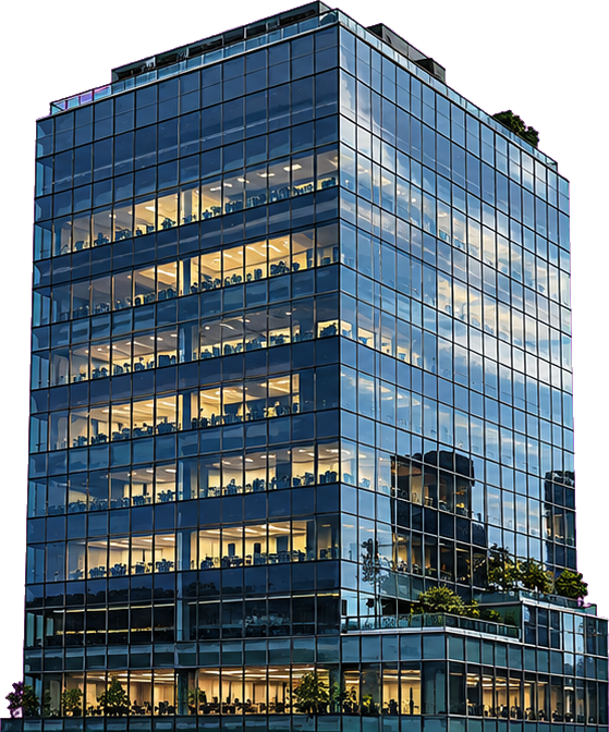 Glass office tower